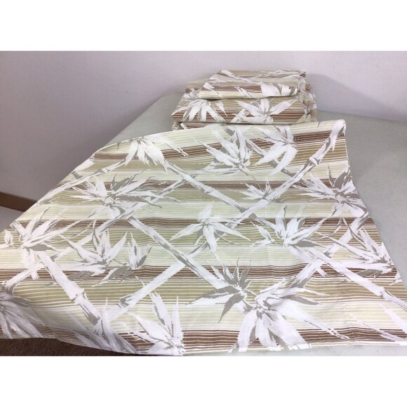 Vintage Mid Century Floral Sheet Set & Matching Pillowcases Full Size - Picture 4 of 5